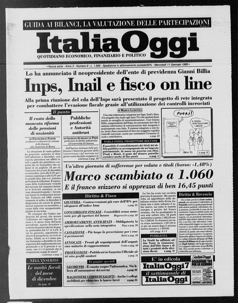 Italia oggi : quotidiano di economia finanza e politica